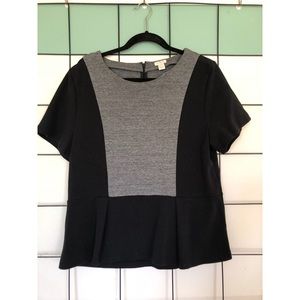 <JCREW> CLASSY PEPLUM TOP!  STRETCHY & COMFY!